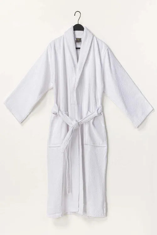 AW24 White Combed Bathrobe