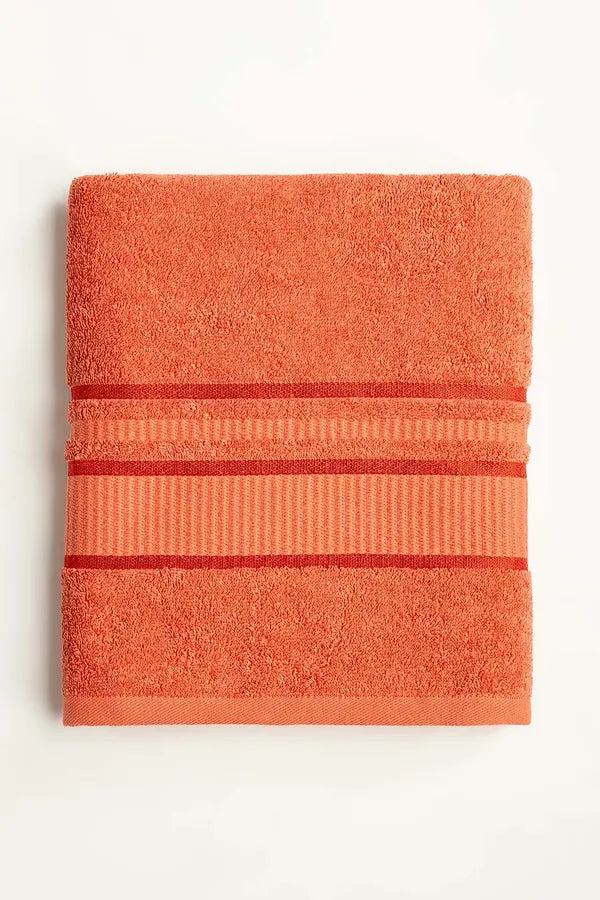 Orange Dyed Bath Towel