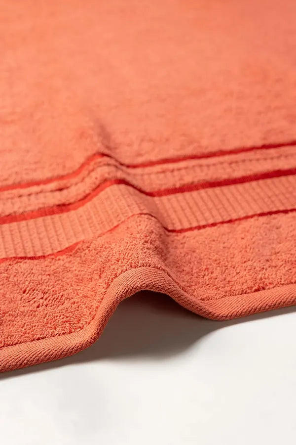 Orange Dyed Bath Towel